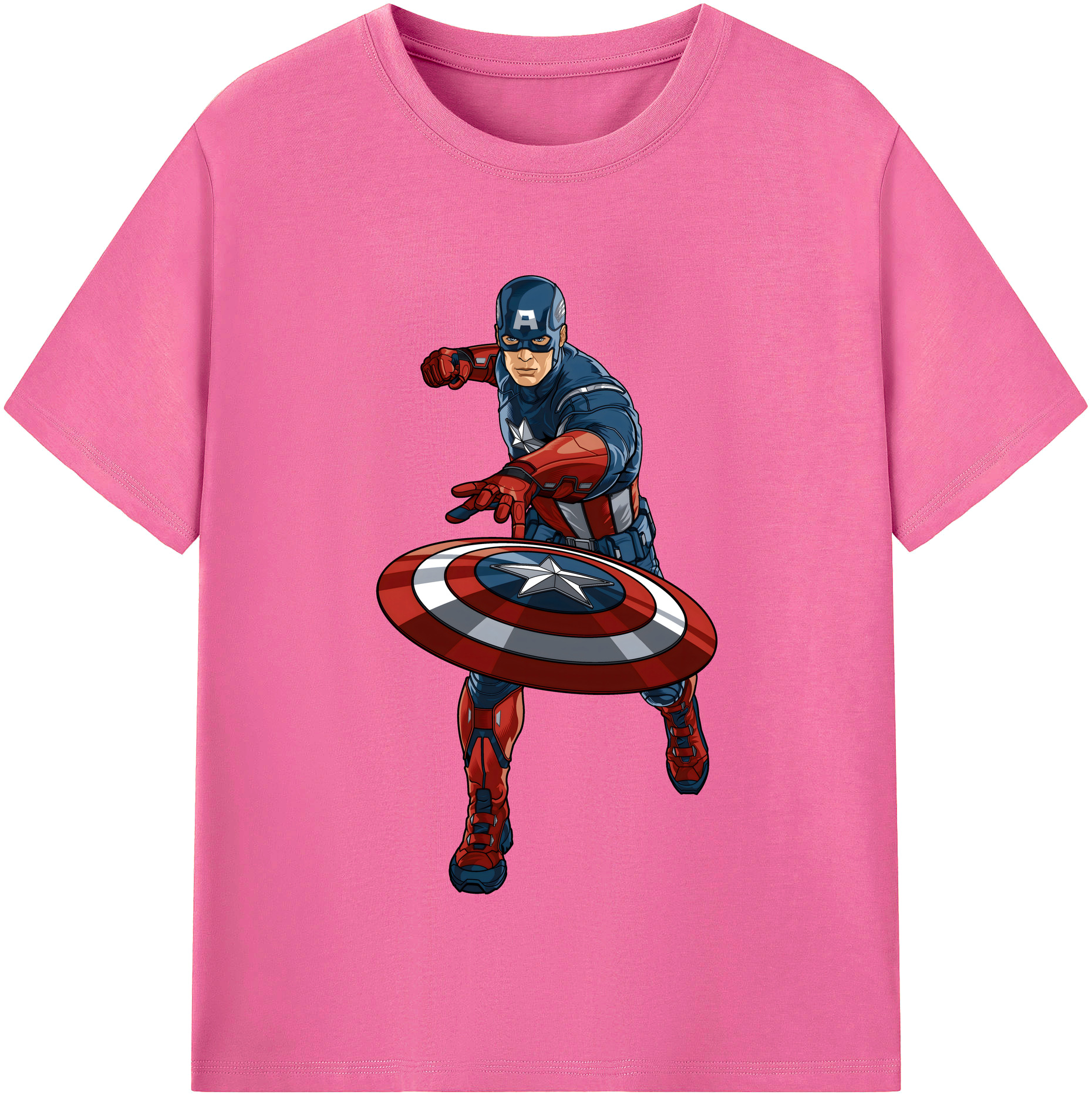 （画像用） アベンジャーズ The Avengers レディースカジュアルプリントTシャツ（綿100％）